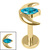 Gold Titanium Internally Threaded Labrets 1.2mm - Gold Titanium Jewelled Trekking Crescent Moon - SKU 72590