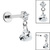 Titanium Internally Threaded Labrets 1.2mm - Titanium Jewelled Solitaire with Heart Charm - SKU 72603