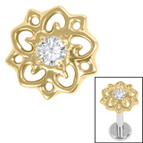 Titanium Internal Jewelled Lotus Mandala Top - SKU 72626