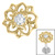 Titanium Internal Jewelled Lotus Mandala Top - SKU 72626