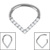 Titanium Jewelled Teardrop Hinged Ring - SKU 72646