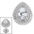 Titanium Internal Jewelled Kashvi Asia Teardrop - SKU 72648