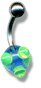 Acrylic Mace Belly Bar 8mm blue green combination