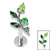 Titanium Internally Threaded Labrets 1.2mm - Titanium Claw Set Jewelled Leaf Vine - SKU 72704