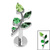 Titanium Internally Threaded Labrets 1.2mm - Titanium Claw Set Jewelled Leaf Vine - SKU 72724
