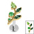 Titanium Internally Threaded Labrets 1.2mm - Titanium Claw Set Jewelled Leaf Vine - SKU 72727