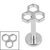 Titanium Internally Threaded Labrets 1.2mm - Titanium Honeycomb - SKU 72736