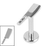 Titanium Internally Threaded Labrets 1.2mm - Titanium Cleaver - SKU 72774
