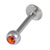 Steel Jewelled Labret 1.2mm with 3mm Ball - SKU 7278