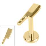 Titanium Internally Threaded Labrets 1.2mm - Titanium Cleaver - SKU 72782