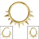 Titanium Punked Hinged Ring - SKU 72811