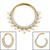 Titanium Arielle Pearl Hinge Ring - SKU 72815