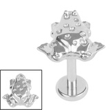Titanium Internally Threaded Labrets 1.2mm - Titanium Frog - SKU 72838