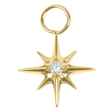 Titanium Charm - 8 Point Jewelled Star - SKU 72879