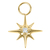 Titanium Charm - 8 Point Jewelled Star - SKU 72879