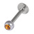 Steel Jewelled Labret 1.2mm with 3mm Ball - SKU 7288