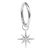 Titanium Hinged Segment Ring with Titanium Jewelled 8 Point Star Charm - SKU 72880