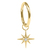 Titanium Hinged Segment Ring with Titanium Jewelled 8 Point Star Charm - SKU 72893