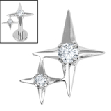 Titanium Internal Double Jewelled Guiding Star Top - SKU 72896