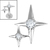 Titanium Internal Double Jewelled Guiding Star Top - SKU 72896