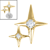 Titanium Internal Double Jewelled Guiding Star Top - SKU 72897