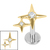 Titanium Internally Threaded Labrets 1.2mm - Titanium Double Jewelled Guiding Star - SKU 72904