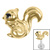 Titanium Internal Jewelled Mr Nuts Top - SKU 72917