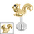 Titanium Internally Threaded Labrets 1.2mm - Titanium Jewelled Mr Nuts - SKU 72929