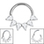 Titanium Encrusted Diadem Jewelled Hinged Ring - SKU 72976