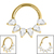 Titanium Encrusted Diadem Jewelled Hinged Ring - SKU 72977