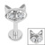 Titanium Internally Threaded Labrets 1.2mm - Titanium Jewelled Vixen - SKU 72985