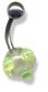 Acrylic Mace Belly Bar 8mm clear green combination