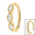 Steel Huggie Belly Clicker Ring - Paris Milgrain - SKU 73009