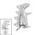 Titanium Internal Jewelled Spiked Dino - SKU 73011