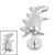 Titanium Internally Threaded Labrets 1.2mm - Titanium Jewelled Spiked Dino - SKU 73016