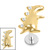 Titanium Internally Threaded Labrets 1.2mm - Titanium Jewelled Spiked Dino - SKU 73029