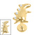 Titanium Internally Threaded Labrets 1.2mm - Titanium Jewelled Spiked Dino - SKU 73048
