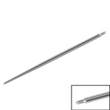 Titanium Tapered Insertion Pin for Internally Threaded Jewellery 1.2mm Insertion Pin. Thread is 0.9mm to accept a 1.2mm internal thread shaft. / 30mm