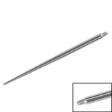 Titanium Tapered Insertion Pin for Internally Threaded Jewellery 1.6mm Insertion Pin. Thread is 1.2mm to accept a 1.6mm internal thread shaft. / 30mm