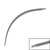 Titanium Curved Tapered Insertion Pin for Internally Threaded Jewellery - SKU 73058