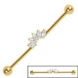 Titanium Internal Jewelled Marquise Sunrise Industrial - SKU 73121