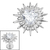 Titanium Internal Crown Barbed Heart - SKU 73126