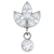 Titanium Internal Marquise Ivy Leaves Trio and Solitaire Top - SKU 73150