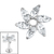 Titanium Internal Jewelled Catherine Wheel - SKU 73197
