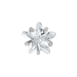 Titanium Threadless (Bend fit) Claw Set CZ Jewelled Star - SKU 73261