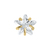 Titanium Threadless (Bend fit) Claw Set CZ Jewelled Star - SKU 73262