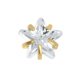 Titanium Threadless (Bend fit) Claw Set CZ Jewelled Star - SKU 73264