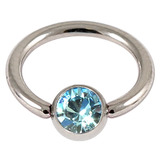 Steel Jewelled BCR 1.2mm 1.2mm, 12mm, Light Blue