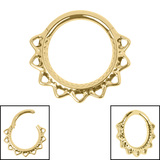 Titanium Filigree Lace Hinged Ring - SKU 73368