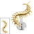 Titanium Internally Threaded Labrets 1.2mm - Titanium Centipede - SKU 73380